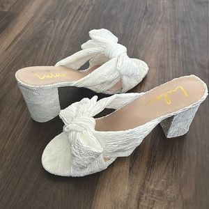 Lulus Dorothea Ivory Knotted High Heel Sandals - Never been worn - Size 8.5